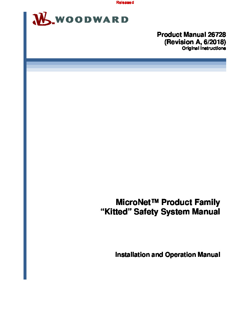 First Page Image of 5466-1000 MicroNet Product Family Safety System Manual 26728(A).pdf